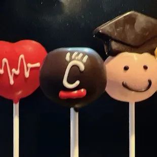 a variety of cake popss