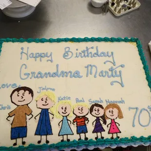 a happy birthday cake for grandma in law
