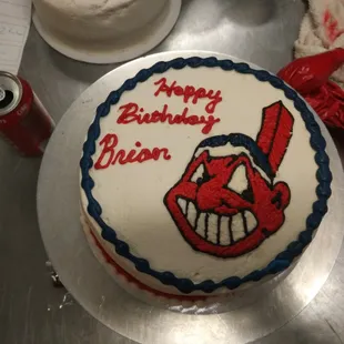 a happy birthday cake for a baseball player