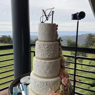 Beautiful four layer BlackForest Wedding Cake from Cakes &amp; Bakes!