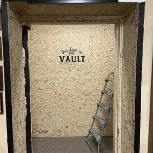 The signature vault in the back