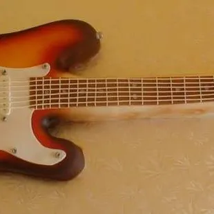 a guitar shaped cake