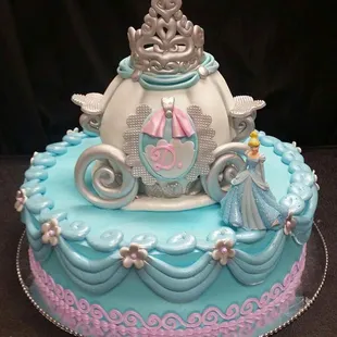 a princess carriage cake