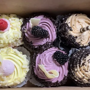 a box of cupcakes