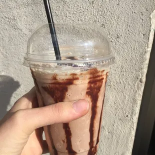 Chocolate shake (after I drank a little)