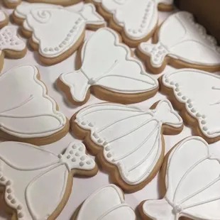 Wedding dress cookies