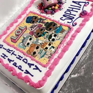 LOL  1/2 sheet cake