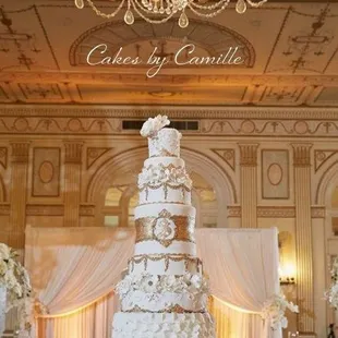 a wedding cake on a table