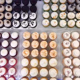 a variety of cupcakes