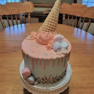 Two Sweet birthday drip cake