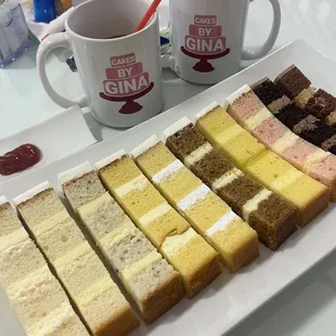 Cake tasting platter