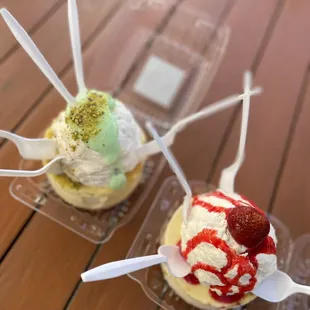Pistachio and Strawberry Cheesecake