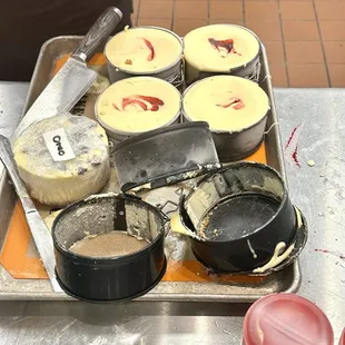 Making cheesecakes!!