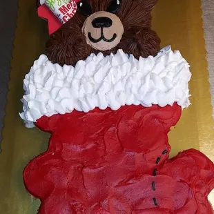 Christmas Teddy Bear, Cupcake cake