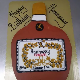 Hennessy bottle cake