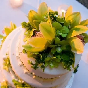 Adrienne F. a closer look of the top flower arrangement