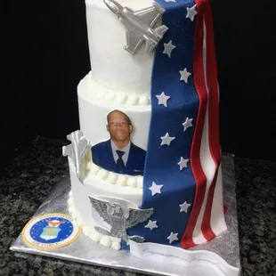 Military retirement cake