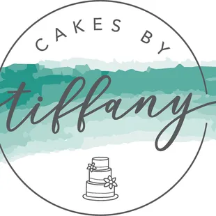 a cake in a circle with the words cakes by tiffany