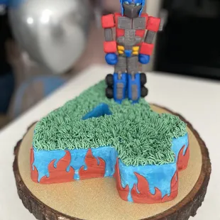 a cake made to look like a robot