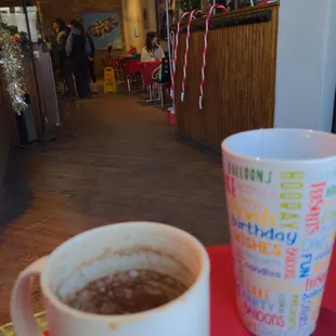 a cup of hot chocolate