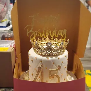 a birthday cake in a box