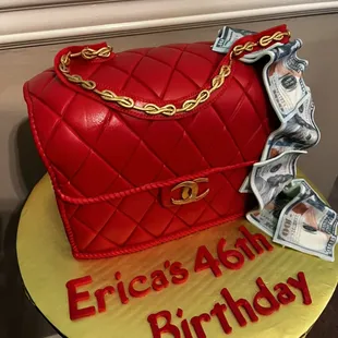 Chanel bag cake