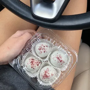 Red velvet cake balls ($1.25 each)