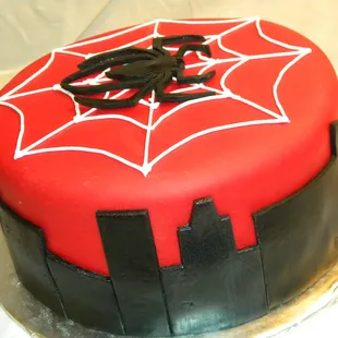 a spider web cake