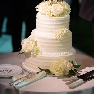 a wedding cake on a table