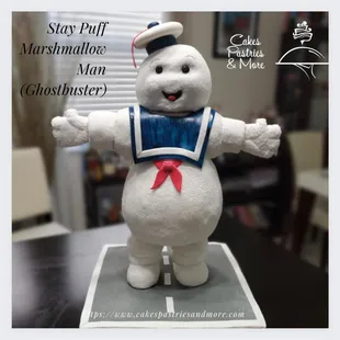 Stay Puff Marshmallow defying gravity cake