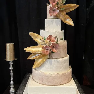 a three tiered wedding cake