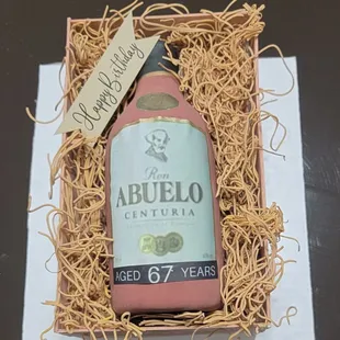 bottle of customized wine