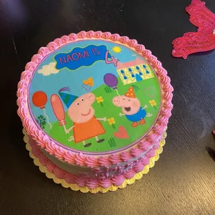 Custom order Peppa Pig birthday cake