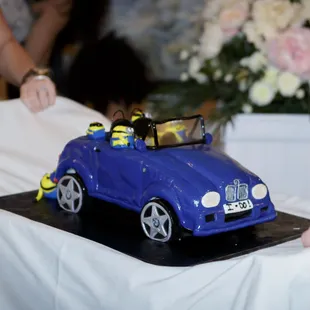 Wedding photographer made this cake look better than what it really looks like in person.