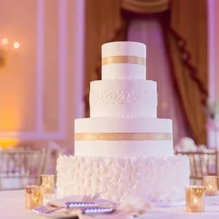 a wedding cake on a table