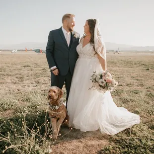 Right off the runway there is some empty field that is a good option for photos.