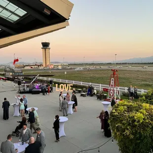 View from balcony of cocktail hour.