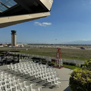 View from balcony to where we had our ceremony space and then dancing for our reception.