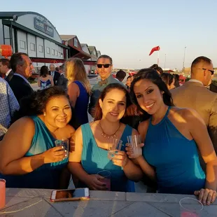 Cool cocktail hour area near the planes