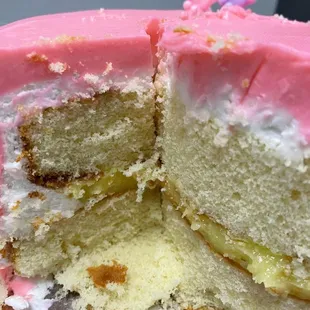 the inside of a cake