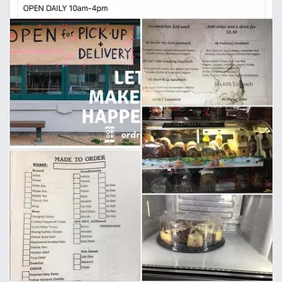 open pick up and delivery items