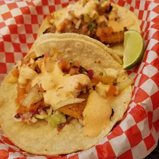 Blackened fish tacos!
