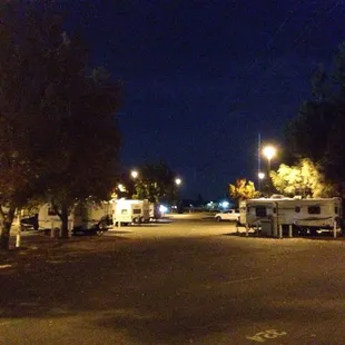 Park at night.  This area is well lit.