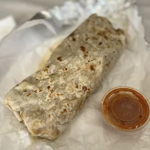 The is the chili verde super burrito - it's huge!