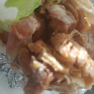 Dry chicken shawarma...