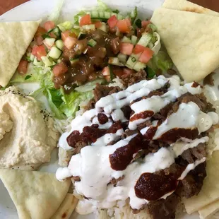 $11.95 Lamb n Beef gyro platter