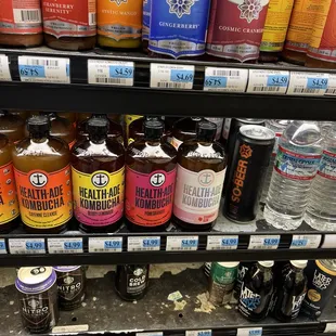 a variety of beverages