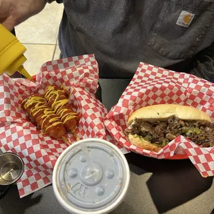 2 Corn Dogs &amp; a Classic Philly