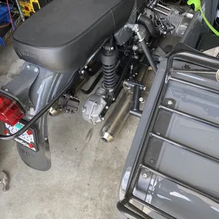 A fuckin Ural on the ground cuz I was too cheap to take it to an expert