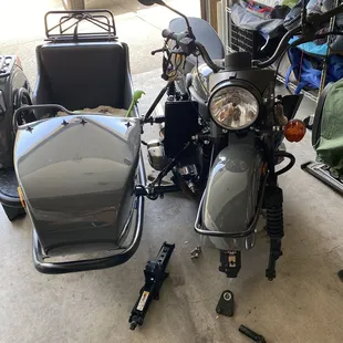 My bike on the ground, trying to save a few dollars